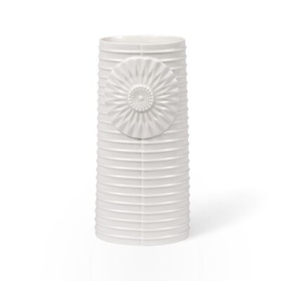 DOTTIR | 11331 | Vase - Pipanella Lines Oval - White