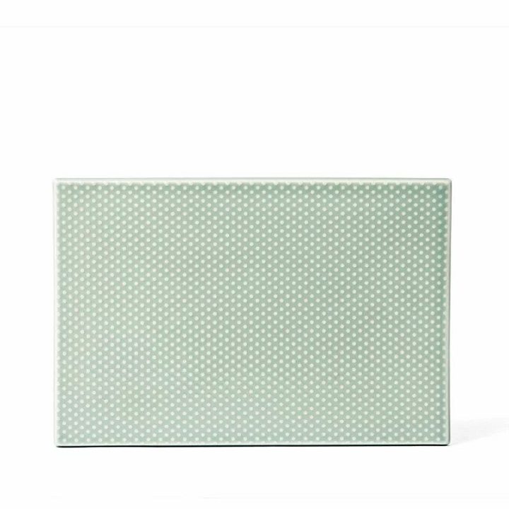 DOTTIR | 11615 | Pipanella Serving Tile Dot - Celadon