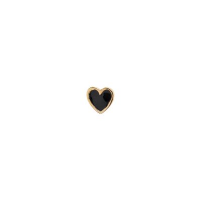 Øreringe - STINE A JEWELRY - Ørestikker | 1181-02-Black | Ørestik - Petit Love Heart - Black