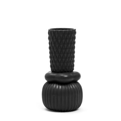 DOTTIR | 15142 | Samsurium - Honkabell black - Vase