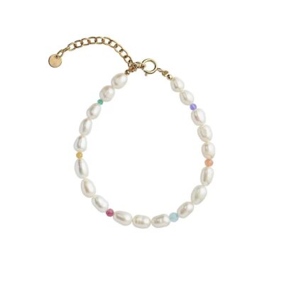 STINE A JEWELRY | 3171-02-OS | Armbånd - White Pearls & Candy Stones