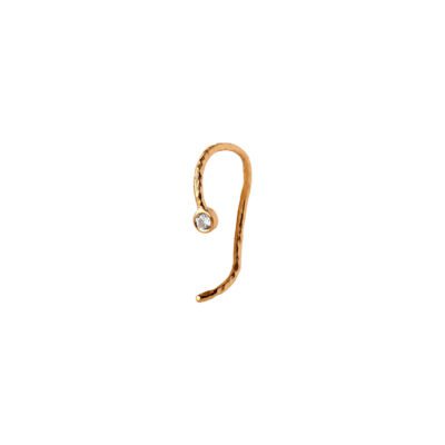 Øreringe - STINE A JEWELRY - Hoops | 1249-02-White | Creol - Wavy One Dot Open - White