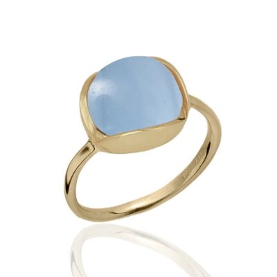 Ringe - BYKJAERGAARD - GLORY | glrg0333bt / glrs0333bt | Glory ring m. blå topas