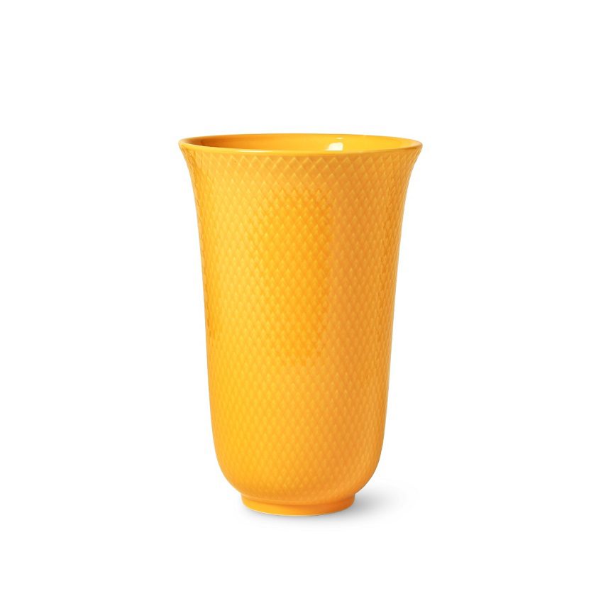 VASER - LYNGBY PORCELÆN - Rhombe Color | 201922 | Rhombe Color Vase H20cm - Gul