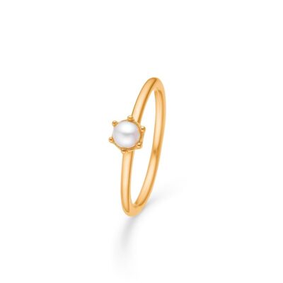 Mads Z | 1543050 | POETRY SOLITAIRE PEARL ring - 14 kt. guld