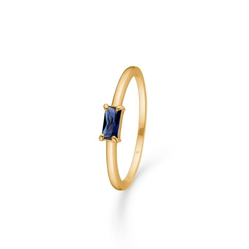 Mads Z | 3347148 | CHERRY ring - 8 kt. guld m. blå zirkonia