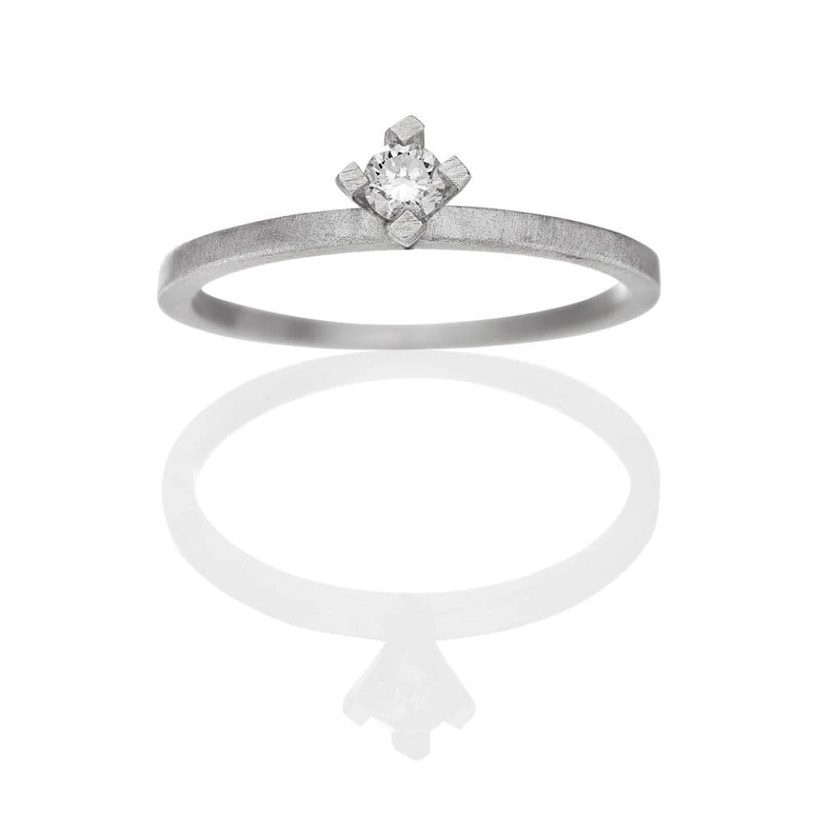 WILLE JEWELLERY | ER630 | COSMOS Solitaire ring - sølv