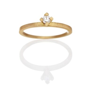 WILLE JEWELLERY | ER632 | COSMOS Solitaire ring - 18 kt. guld