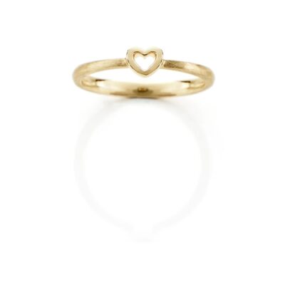 WILLE JEWELLERY | LR402 | Connected hjerte ring - 18 kt. guld