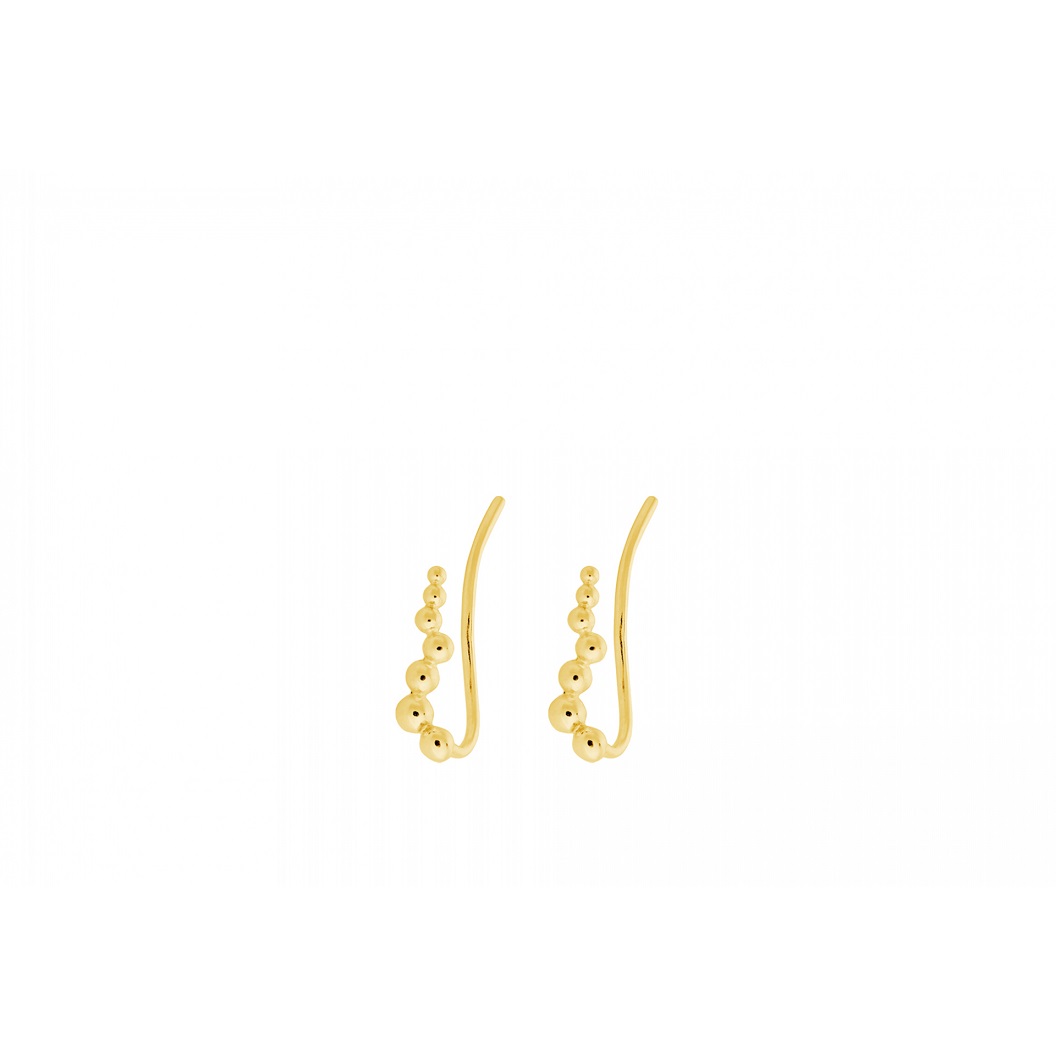 Pernille Corydon | e-312-gp | Glint ear climber - forgyldt